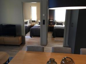 Postel nebo postele na pokoji v ubytování Levin Kunkku, Apartment B7