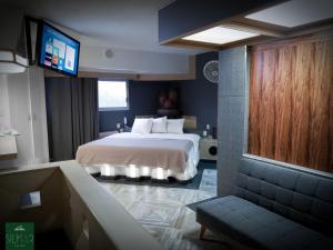 Cama o camas de una habitación en Silmar Hotel/Motel