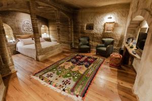Χώρος καθιστικού στο Sultan Cave Suites