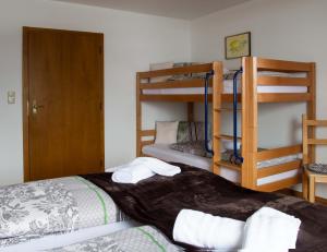 Een stapelbed of stapelbedden in een kamer bij Appartement Seidner Achleit 30, Angerberg 