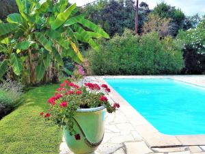 Peaceful Villa in Saint Paul de Vence with Poolの敷地内または近くにあるプール