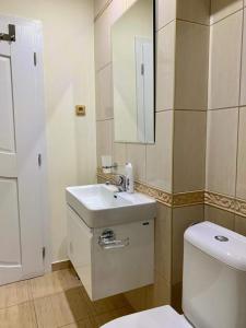 Koupelna v ubytování Apartmány u Barči