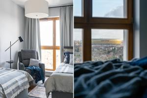 Posteľ alebo postele v izbe v ubytovaní Sea view apartment