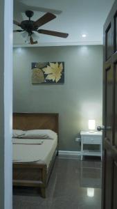 a bedroom with a bed and a ceiling fan at RQ Cozy Two Bedroom House in General Santos