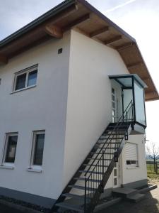 Rielasingen-WorblingenにあるFerienwohnung Reitanlage Winterhalderの前に階段がある建物