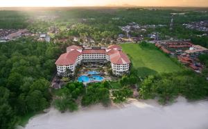 an aerial view of a resort with a swimming pool at Swiss-Garden Beach Resort, Kuantan in Kuantan