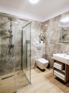 Koupelna v ubytování Hotel Absolwent