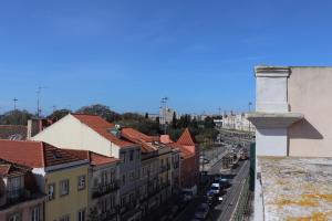 Vue générale sur Lisbonne ou vue de la ville depuis la maison d'hôtes