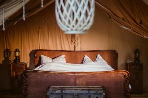 Postel nebo postele na pokoji v ubytování Moselglamping