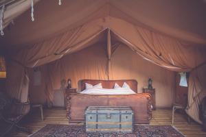 Postel nebo postele na pokoji v ubytování Moselglamping