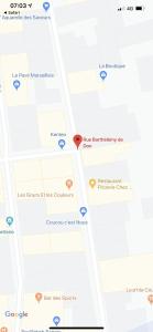 a google map with a red dot in it at Studio tt équipé parking cœur ville in Sanary-sur-Mer