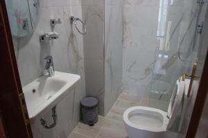 Koupelna v ubytování Hotel Bleta