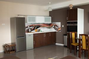 Kuchyňa alebo kuchynka v ubytovaní APARTAMENT PERŁA A11 NAD PIĘKNYM JEZIOREM PLUSZNE