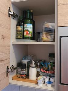 Kuchyň nebo kuchyňský kout v ubytování Appartement BERGTRÄUME