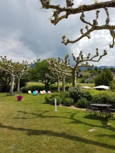 Zahrada ubytování Logis Auberge Saint Simond