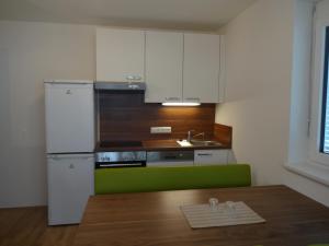 Virtuvė arba virtuvėlė apgyvendinimo įstaigoje "NATURE erLeben" Appartement & Komfortzimmer