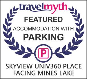 Certifikát, hodnocení, plakát nebo jiný dokument vystavený v ubytování Skyview Univ360 Place Facing Mines Lake