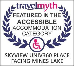 Certifikát, hodnocení, plakát nebo jiný dokument vystavený v ubytování Skyview Univ360 Place Facing Mines Lake