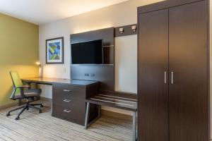 TV a/nebo společenská místnost v ubytování Holiday Inn Express & Suites White Haven - Poconos, an IHG hotel