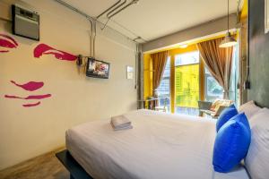 Cama o camas de una habitación en Silom Art Hostel