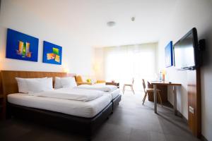 TV a/nebo společenská místnost v ubytování Hotel Darstein