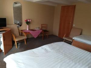 Letto o letti in una camera di Hotel Kralicek