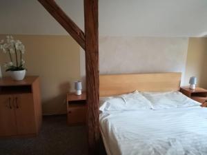Letto o letti in una camera di Hotel Kralicek