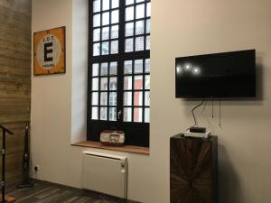 TV a/nebo společenská místnost v ubytování LOFT 8
