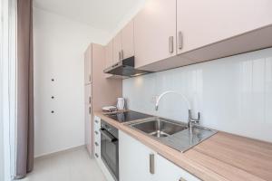 Kuchyň nebo kuchyňský kout v ubytování Villa Isola apartments