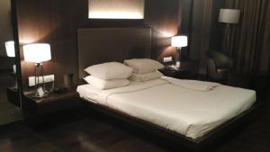 Postel nebo postele na pokoji v ubytování Cocoon Luxury Business Hotel