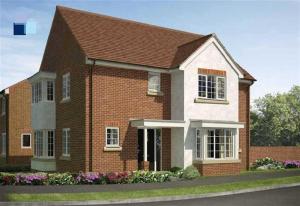 a rendering of a red brick house at EasyTravel Luxury NEC/Airport 3 beds House in Birmingham