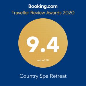 Country Spa Retreat في سناجوف: دائرة صفراء عليها رقم