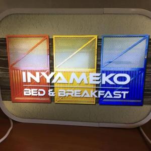 杉球恩的住宿－Inyameko BnB，电视屏幕,有三盒纳莫亚住宿加早餐旅馆