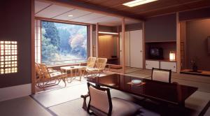 Area soggiorno di Kinosaki Onsen Nishimuraya Hotel Shogetsutei