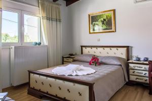 Postel nebo postele na pokoji v ubytování Villa Galata