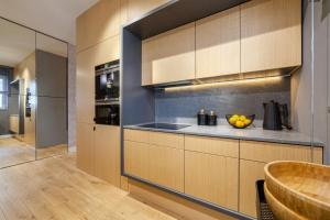 Kuchnia lub aneks kuchenny w obiekcie Apartament nad jeziorem Długim Leśna # 28