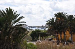 a view of a city with palm trees and buildings at La Fenice in Lampedusa