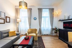 Ruang duduk di A Prague Apartments - Lesser Town