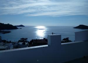 a view of the ocean from the roof of a house at Sunset in Kalymnos