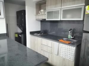 Kuchyň nebo kuchyňský kout v ubytování Berilo Deluxe Apartahotel