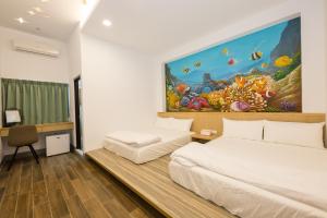 Cama o camas de una habitación en Xiaoliuqiu 88 Homestay