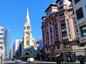 Nespecifikovaný výhled na destinaci Bilbao nebo výhled na město při pohledu z hostelu