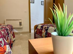 Posteľ alebo postele v izbe v ubytovaní Apartamento de 2 dormitorios, gran terraza, vistas al mar cerca playa Carvajal