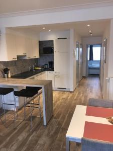 Dapur atau dapur kecil di appartement oostende vlak aan zee