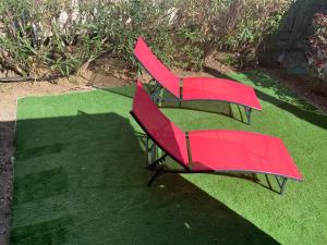 Mobilhome Vias plage dans Camping外面的花园