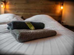 Postel nebo postele na pokoji v ubytování B&B bij de 3 linden