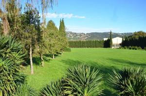 a large green field with trees and bushes at VILLAS COSETTE Molí d'en Tarrés in Santa Cristina d'Aro