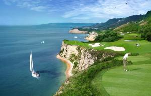 Vedere de sus a Thracian Cliffs Owners Apartments