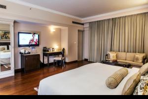 TV a/nebo společenská místnost v ubytování The Claridges New Delhi