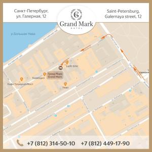 una mappa del grande mercato del porto turistico di Grand Mark by ACADEMIA a San Pietroburgo